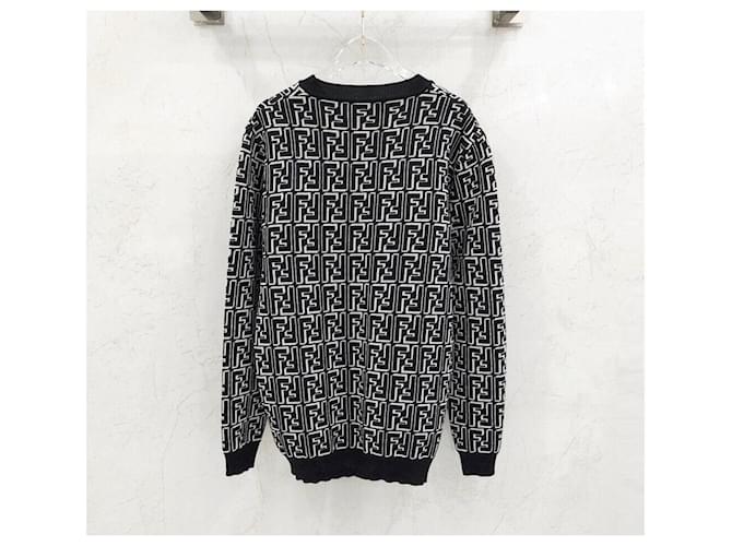 Fendi ff Logo Round Wool Knit Black Schwarz - Ansicht 2