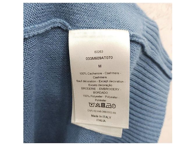 Dior Shawn Stussy Logo Round Knit Azul - vista 5