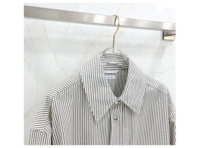 Thom Browne Giacca-camicia in seersucker a righe in lana - vista 3