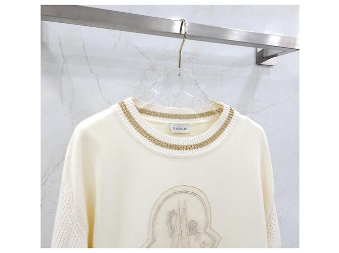 Moncler Embroidery Logo Knit Silvery - view 3