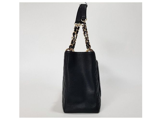 Chanel Serie di borse a tracolla Caviar Grand Shopping Chain Nero - vista 3