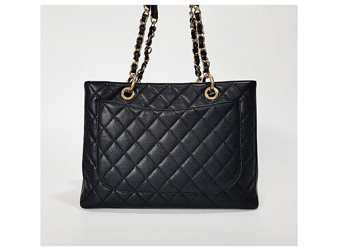 Chanel Serie di borse a tracolla Caviar Grand Shopping Chain Nero - vista 4