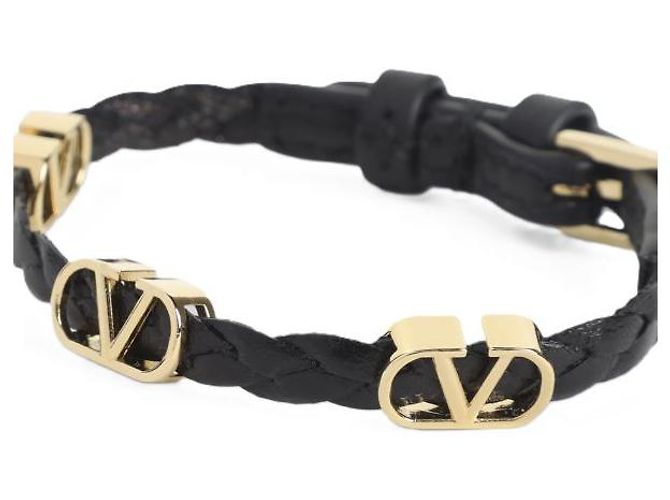 Valentino Bracciale in vitello Logo Signature - vista 5
