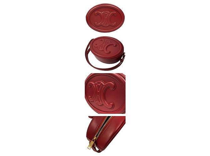 Céline Borsa a tracolla Triope Oval Pulse Velvet Red DXC Rosso - vista 2