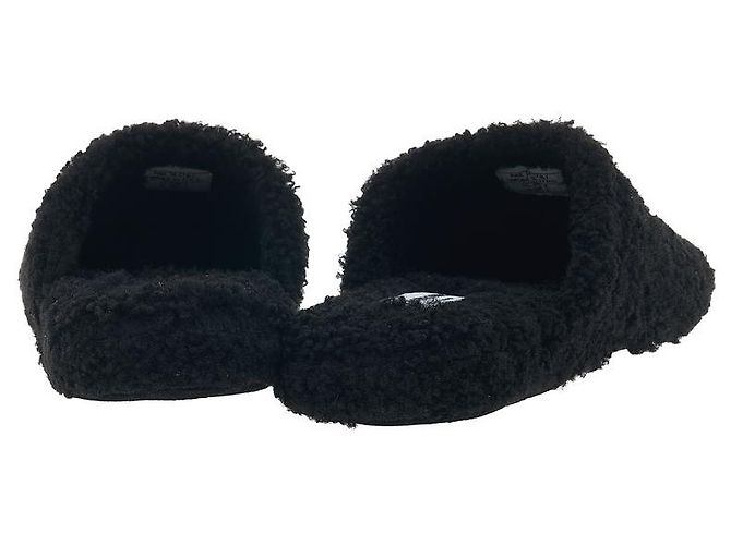 Thom Browne Pantofole in shearling da uomo con etichetta logo Nero - vista 4
