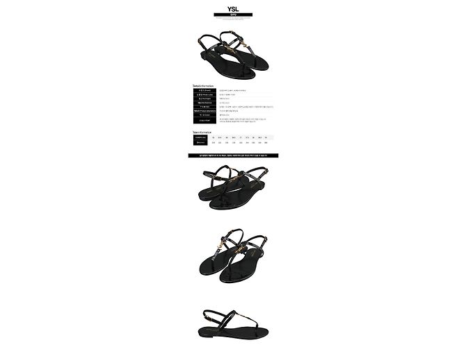 Saint Laurent Sandali bassi Cassandra in vernice - vista 2