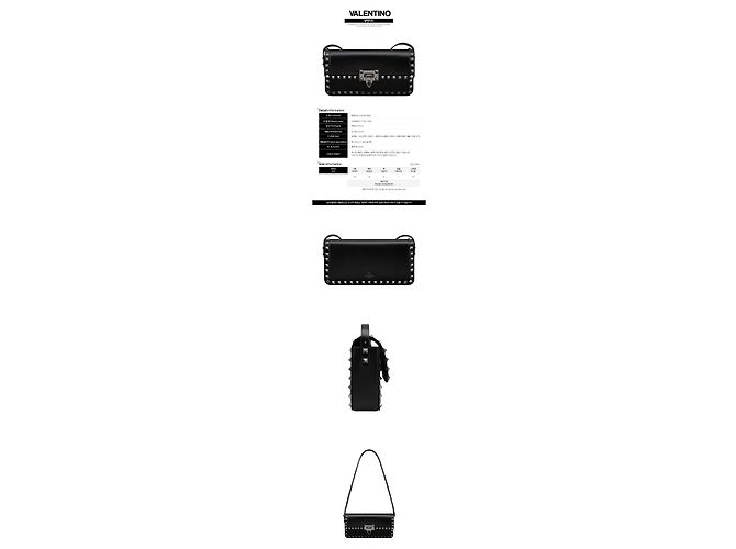 Valentino Borsa a tracolla in pelle Rockstud Nera Marrone - vista 2