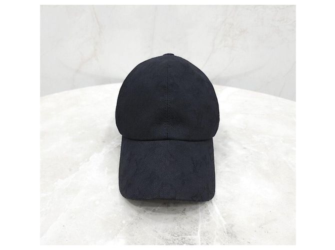 Louis Vuitton Essential Baseball Cap aus Denim mit schwarzem Monogramm - Ansicht 2