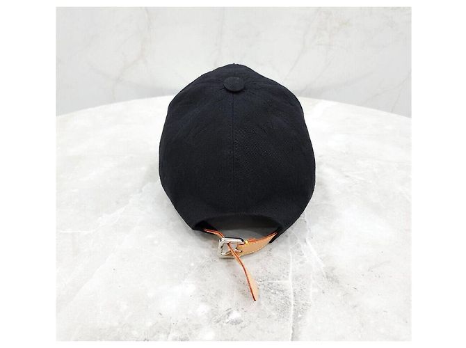 Louis Vuitton Essential Baseball Cap aus Denim mit schwarzem Monogramm - Ansicht 3