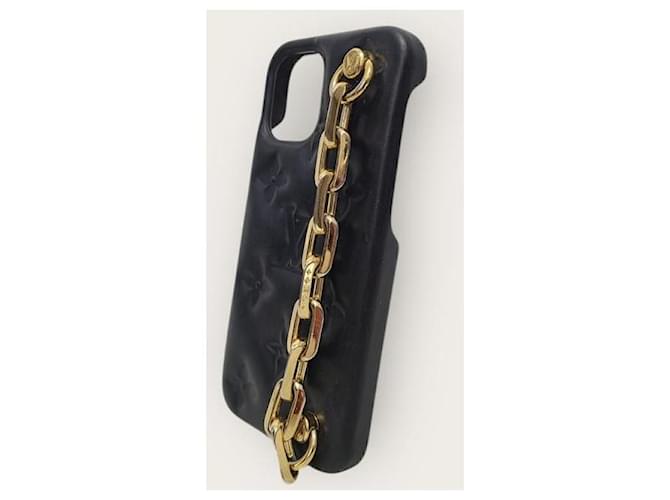 Louis Vuitton Black Monogram Bumper Coussin iPhone Hülle Schwarz - Ansicht 2