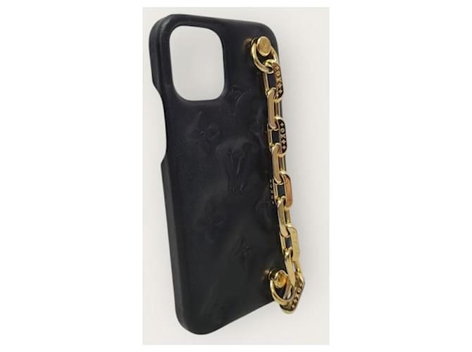 Louis Vuitton Black Monogram Bumper Coussin iPhone Hülle Schwarz - Ansicht 3