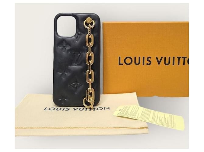Louis Vuitton Black Monogram Bumper Coussin iPhone Hülle Schwarz - Ansicht 5