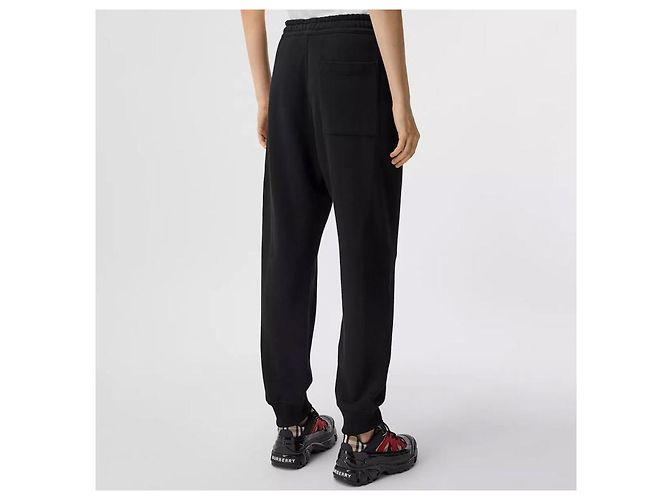 Burberry Pantalones jogger de algodón para mujer con estampado de logo - vista 8