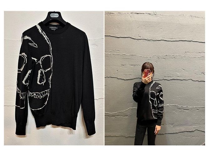 Alexander McQueen Strickpullover mit Totenkopf für Damen Mehrfarben - Ansicht 2