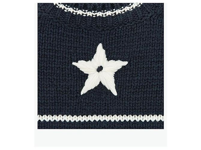 Dior Kaschmir-Wollstrick in Marineblau Schwarz - Ansicht 11