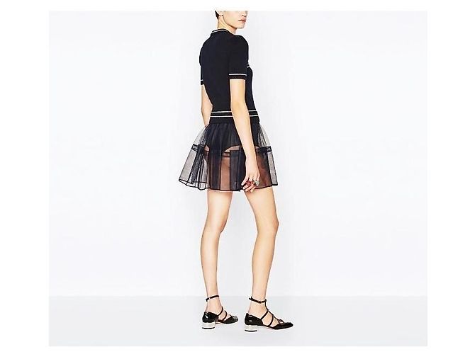 Dior Kaschmir-Wollstrick in Marineblau Schwarz - Ansicht 14