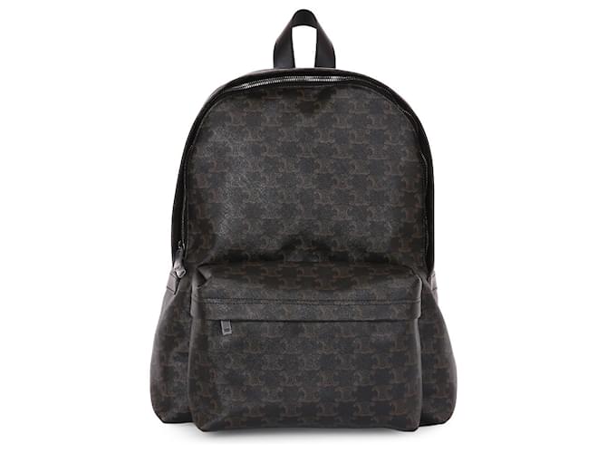 Céline Sac à dos Medium Triomphe Canvas Noir - vue 2