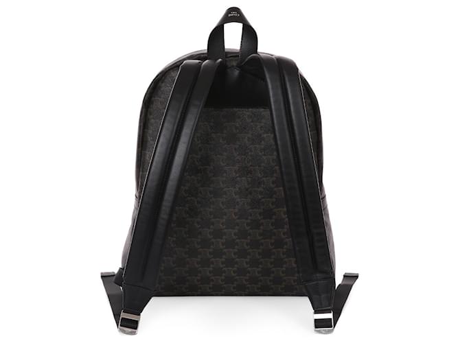 Céline Sac à dos Medium Triomphe Canvas Noir - vue 4