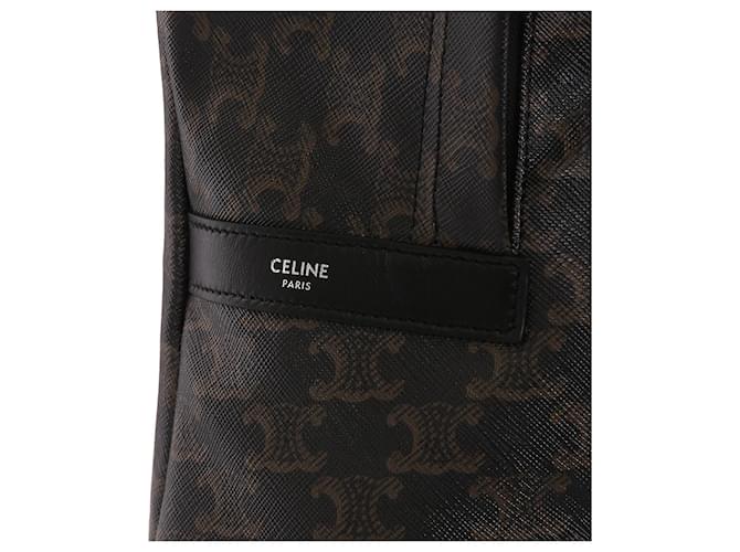 Céline Sac à dos Medium Triomphe Canvas Noir - vue 7