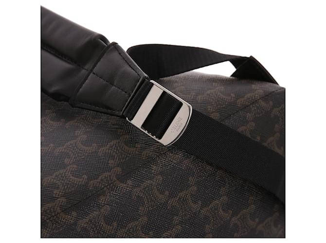 Céline Sac à dos Medium Triomphe Canvas Noir - vue 8