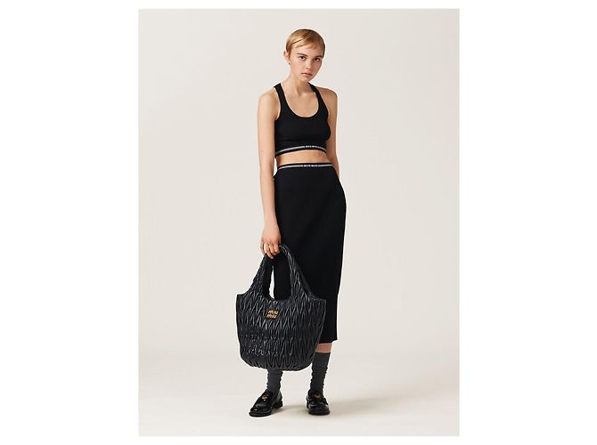 Miu Miu Matelassé Napa Leder Tote Bag NERO Schwarz - Ansicht 5