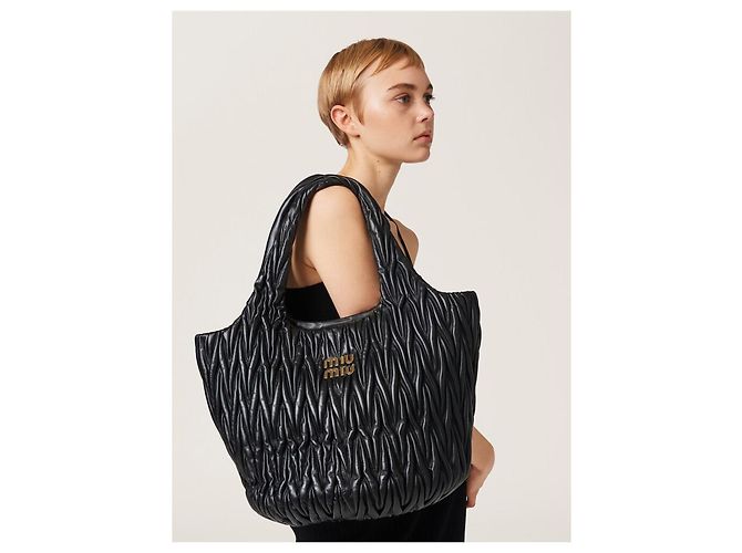 Miu Miu Matelassé Napa Leder Tote Bag NERO Schwarz - Ansicht 6