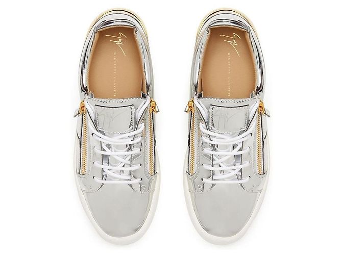 Sneakers Giuseppe Zanotti Metallizzate Argentate Argento - vista 2