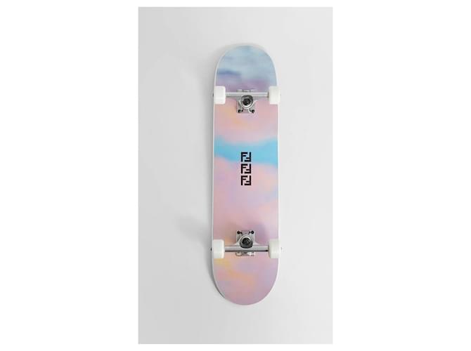 Fendi Logo Metallic Skateboard Multicolore - vista 4
