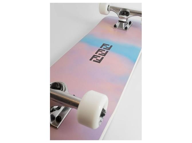Fendi Logo Metallic Skateboard Multicolore - vista 6