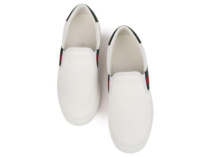 Gucci Ace Slip-On Sneaker White Canvas - Ansicht 4