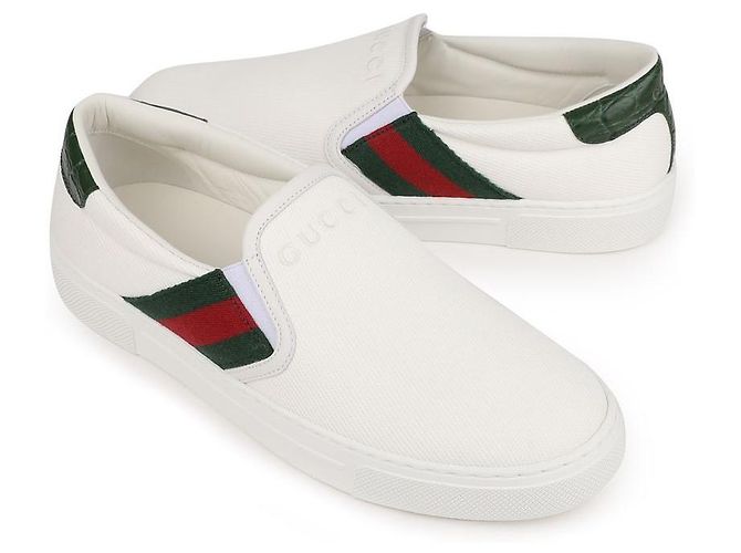 Gucci Ace Slip-On Sneaker White Canvas - Ansicht 5