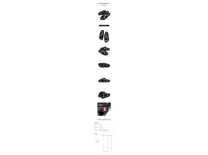 Thom Browne Calf Leather Enamel Cross Sandals Black - view 2