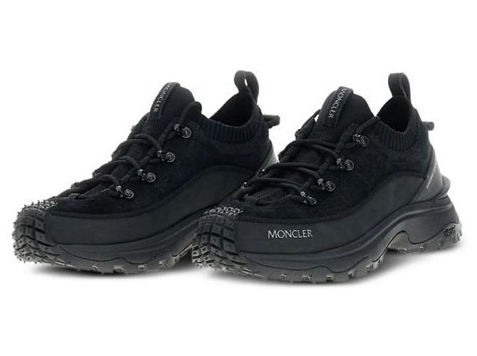 Moncler Sneakers Trailgrip in nubuck e camoscio - vista 4