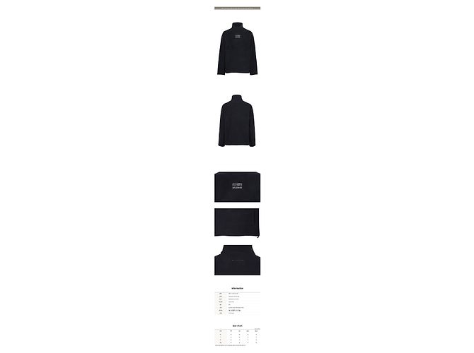 Maison Martin Margiela Salomon Black Technical Fleece Langarmshirt Schwarz - Ansicht 2
