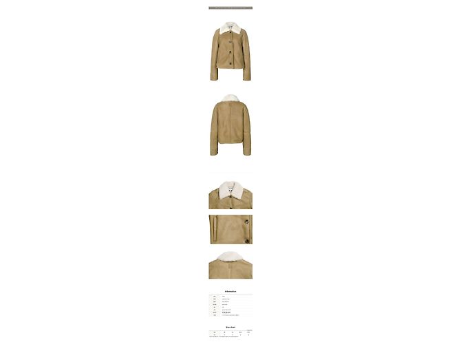 Loewe Jacke mit Shearling-Kragen Camel Orange - Ansicht 2