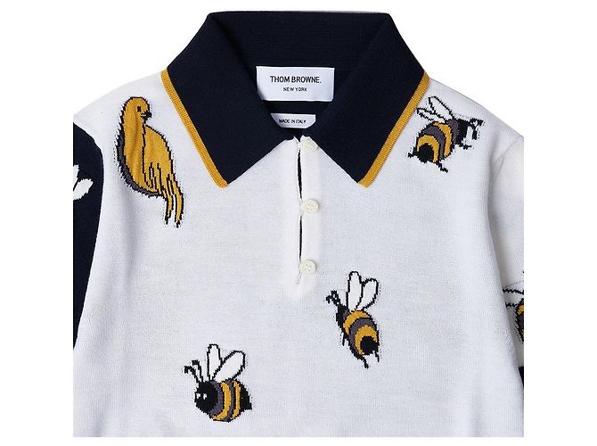Thom Browne Polo en maille Funmix Bird and Bee pour femme - vue 3