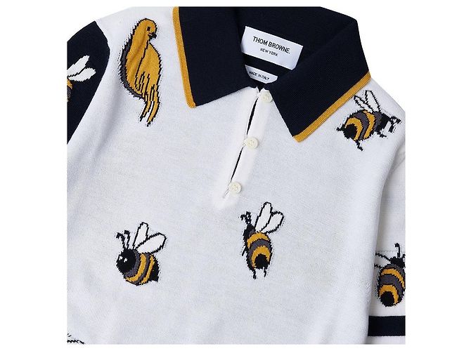 Thom Browne Polo en maille Funmix Bird and Bee pour femme - vue 6