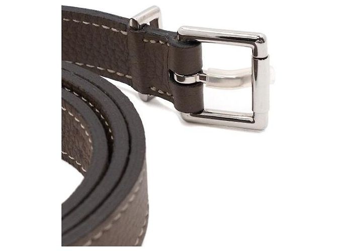 Hermès Ledergürtel für Damen Clemence Etoupe Mehrfarben - Ansicht 4
