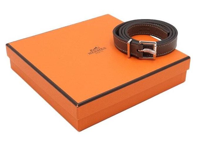 Hermès Ledergürtel für Damen Clemence Etoupe Mehrfarben - Ansicht 7