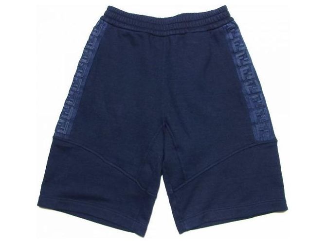 Fendi Pantaloncini Bermuda in jersey Blu - vista 3
