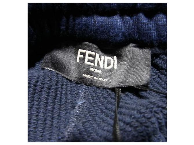 Fendi Pantaloncini Bermuda in jersey Blu - vista 6