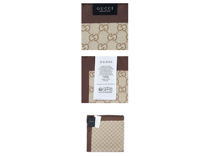 Gucci Pañuelo de seda estampado para mujer Castaño - vista 4