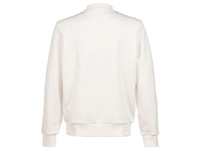 Moncler Felpa in cotone con patch logo Bianco - vista 4