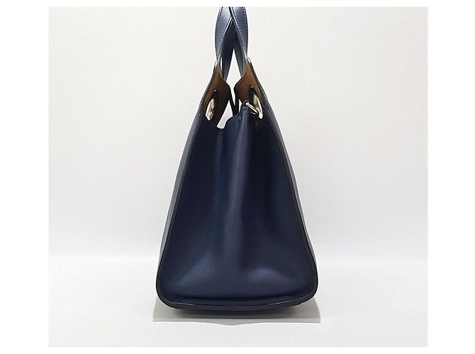 Burberry Borsa Tote Crest Grommet Blu - vista 3