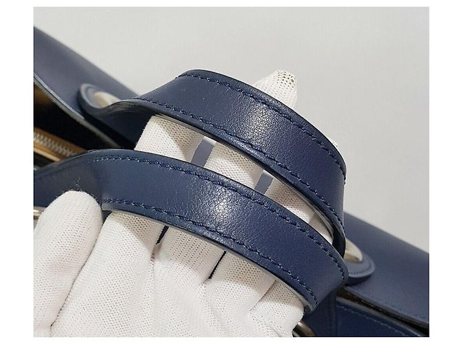 Burberry Borsa Tote Crest Grommet Blu - vista 5