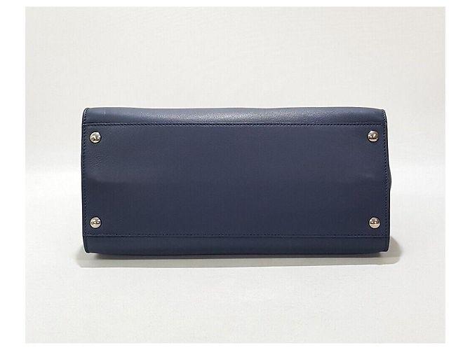 Burberry Borsa Tote Crest Grommet Blu - vista 6