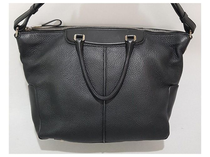 Tod's Borsa tote a tracolla in pelle nera Nero - vista 4