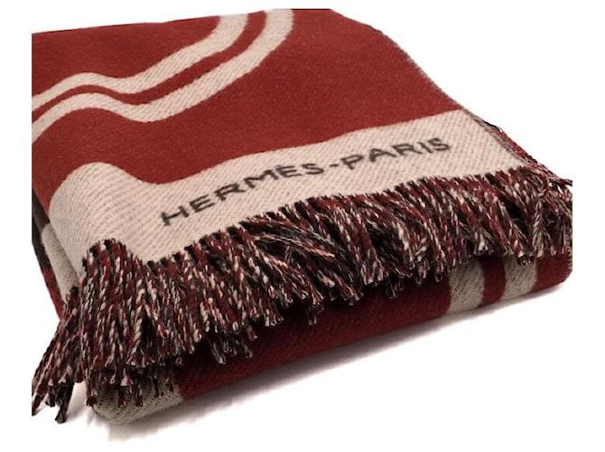 Hermès Decke Brides de Gala Blanket Wool Blanket Rot - Ansicht 2