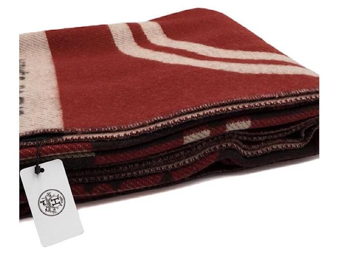 Hermès Decke Brides de Gala Blanket Wool Blanket Rot - Ansicht 4
