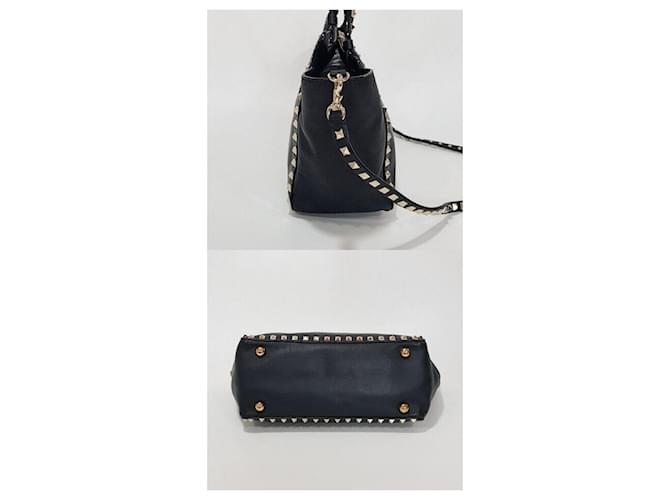 Valentino Borsa a Tracolla Rockstud Tote Nero - vista 4